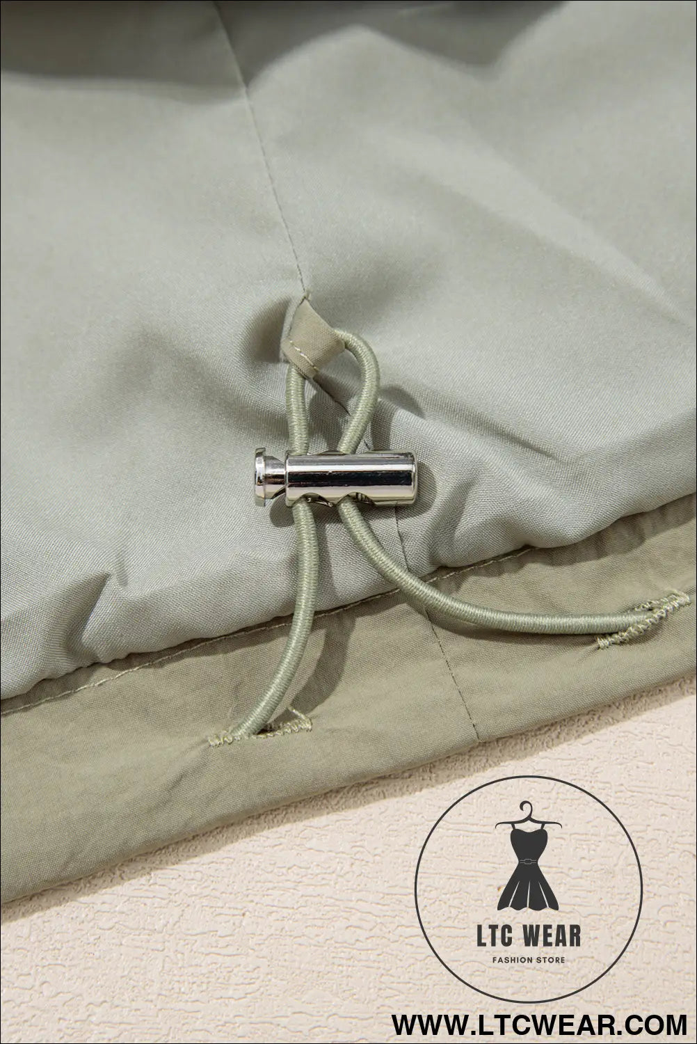Laurel green zipped pocket cropped hooded utility jacket - 15%