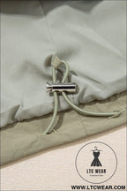 Laurel green zipped pocket cropped hooded utility jacket - 15%