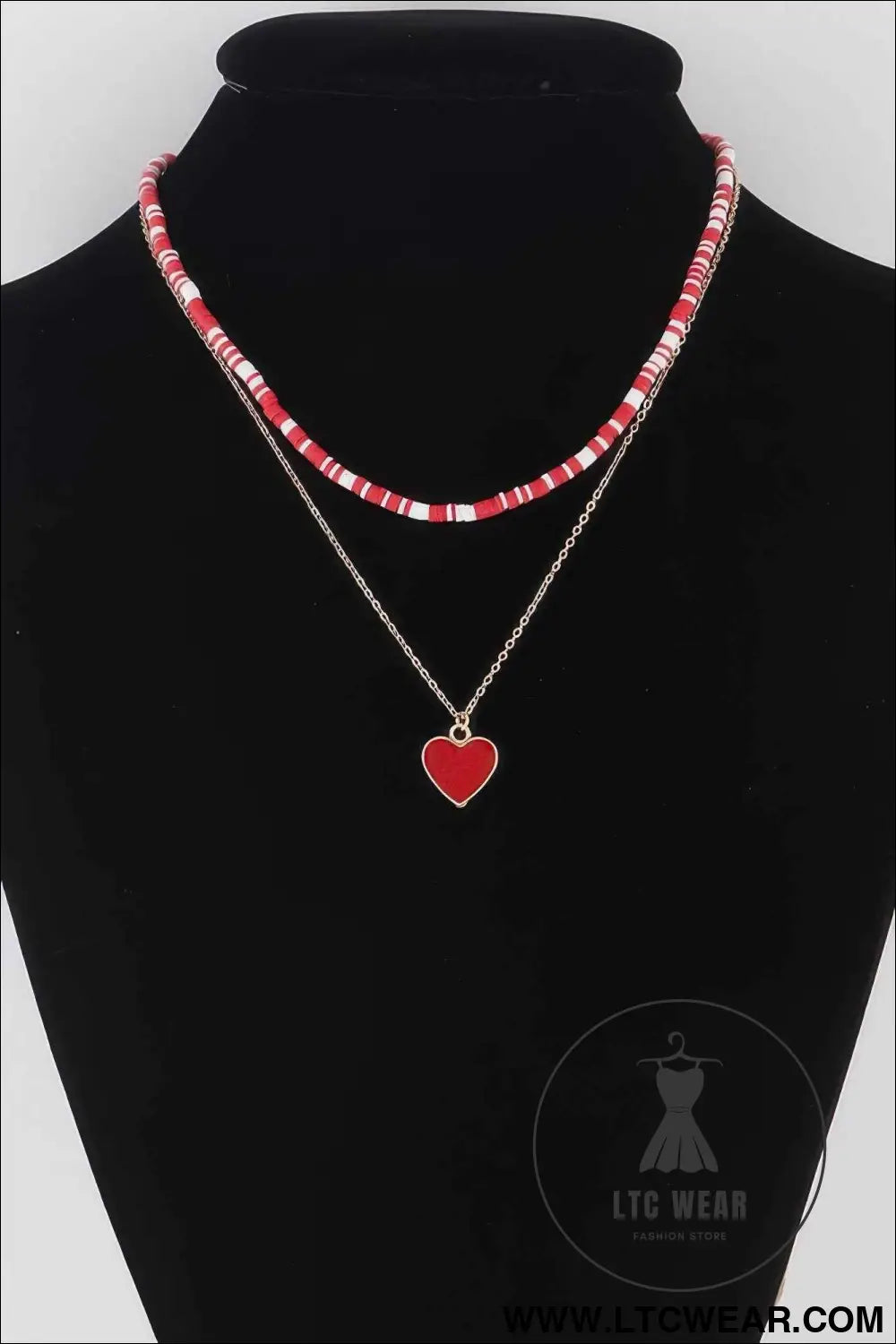 Layered Heart Chain Necklace