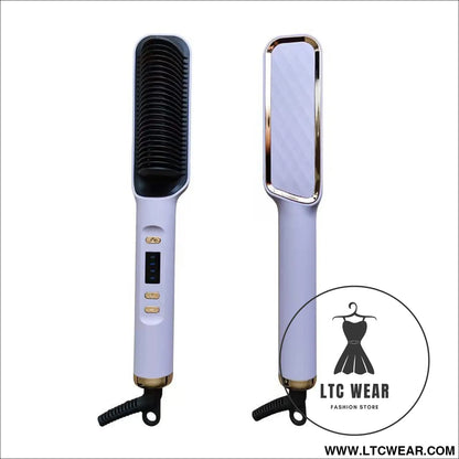 Lazy luxe: dual-purpose electric hair straightener - digital display - injection color - purple / eu plig