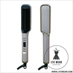 Lazy luxe: dual-purpose electric hair straightener - digital display - paint color - champagne gold / eu plig