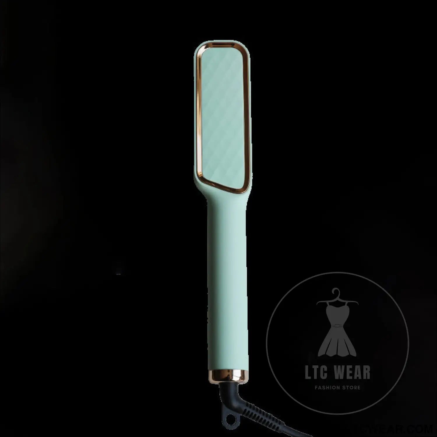 Lazy luxe: dual-purpose electric hair straightener - digital display - injection molding color - fruit green / eu plig