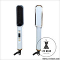 Lazy luxe: dual-purpose electric hair straightener - digital display - injection color - white / eu plig