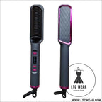 Lazy luxe: dual-purpose electric hair straightener - digital display - injection color - grey / eu plig