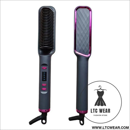 Lazy luxe: dual-purpose electric hair straightener - digital display - injection color - grey / eu plig