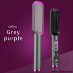 Lazy luxe: dual-purpose electric hair straightener - lcd style - injection color - grey / eu plig