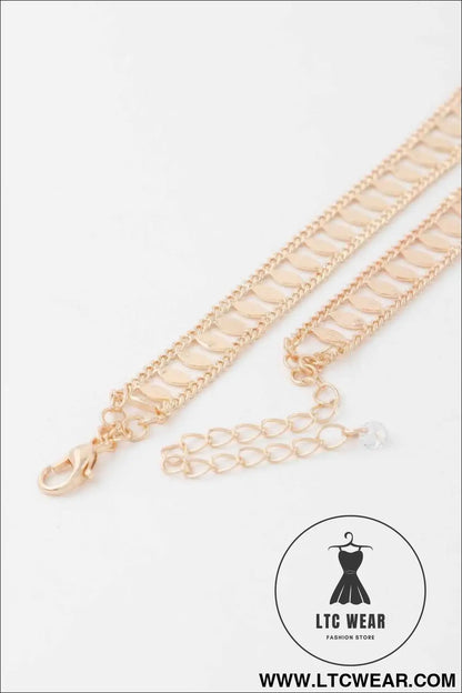 Leaf Chain Choker Necklace