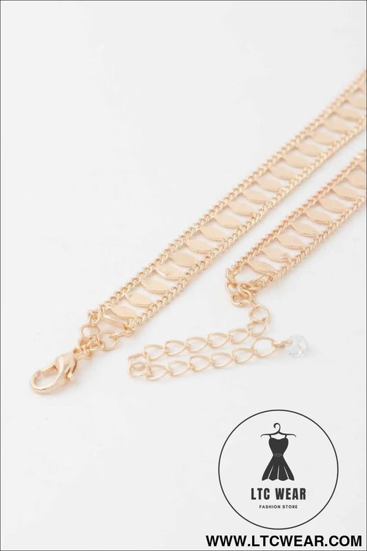 Leaf Chain Choker Necklace