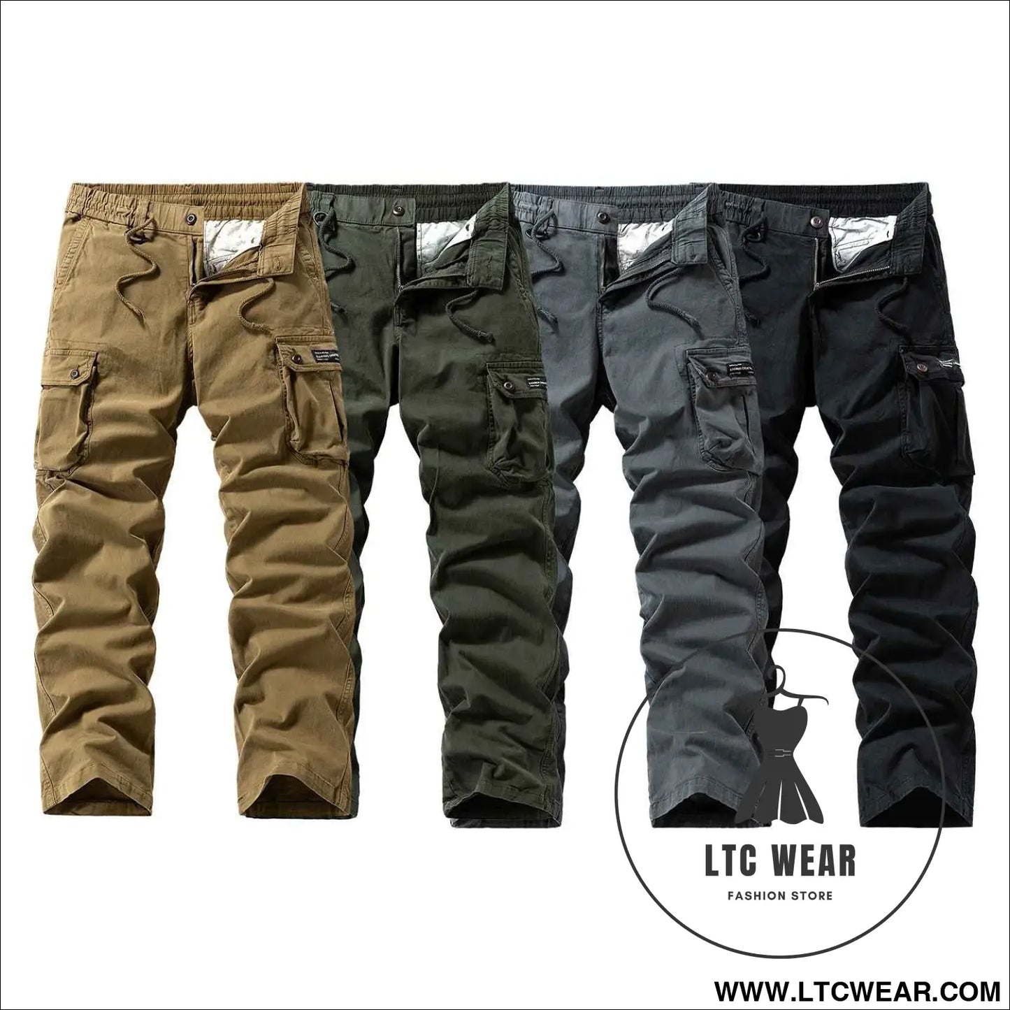 Leg Pants for Men Outdoor Loose Fit Hiking Tactical Trousers