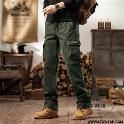 Leg Pants for Men Outdoor Loose Fit Hiking Tactical Trousers