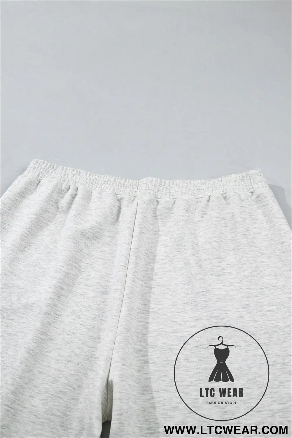 Light grey half zip polo tee loose pants plus size 2pcs outfit - plus size loungewear
