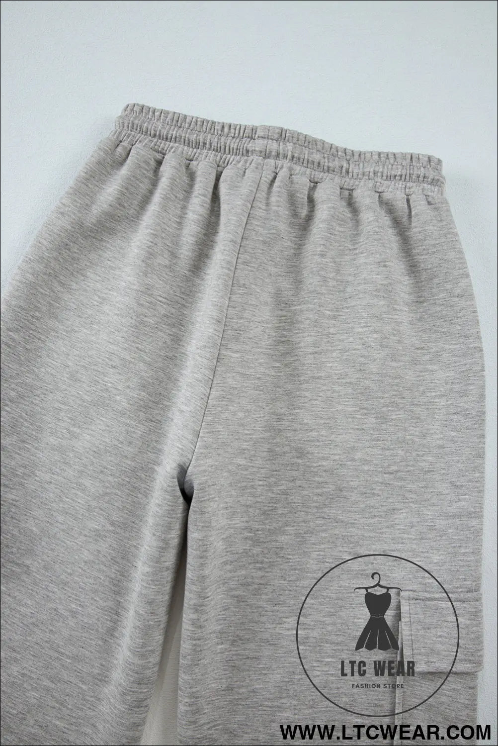 Light grey multi pockets lace up high waist wide leg workout pants - yoga pants