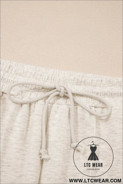 Light grey polo tee casual pant set - pant sets