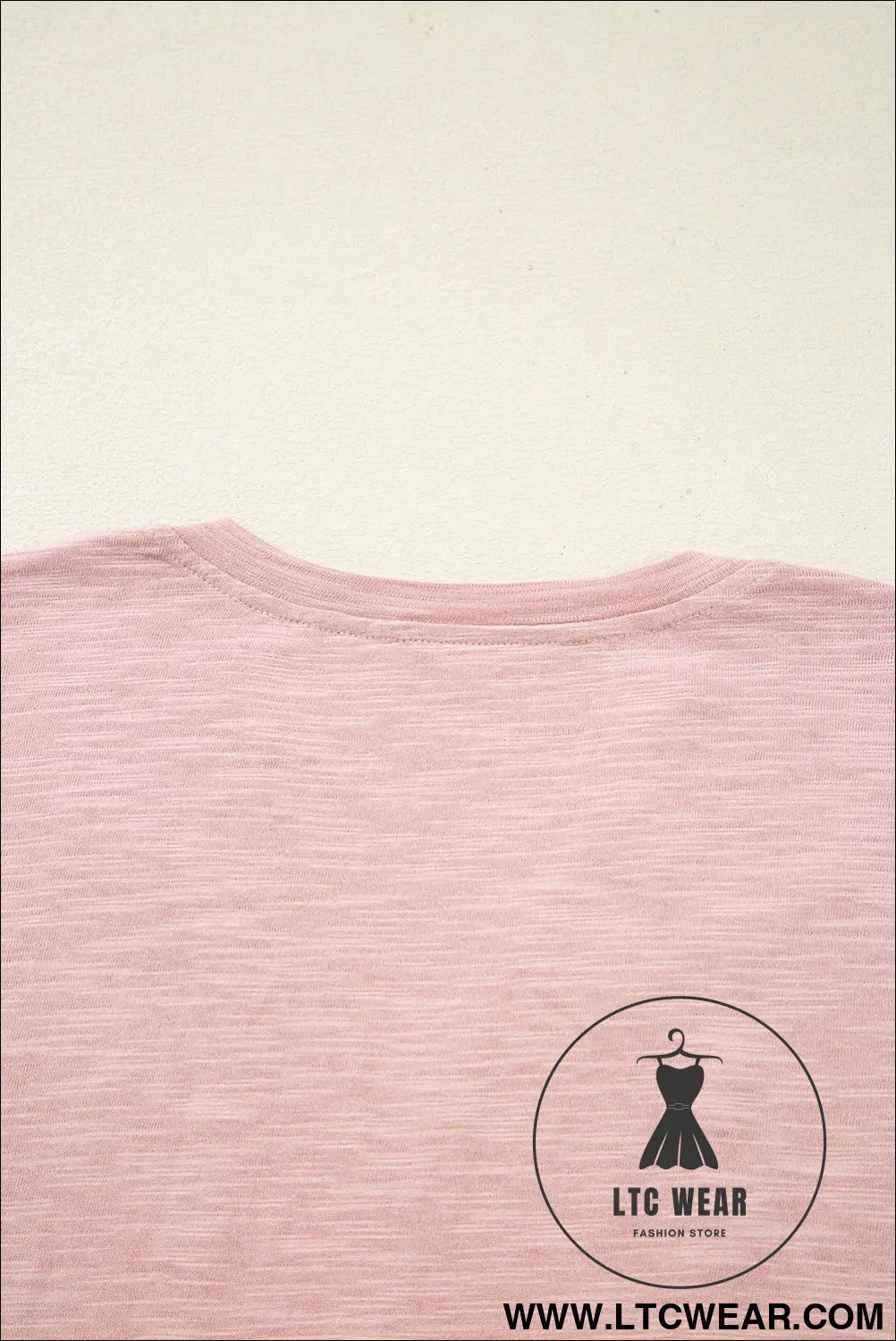 Light pink notch v neck batwing sleeve patchwork blouse - 20%