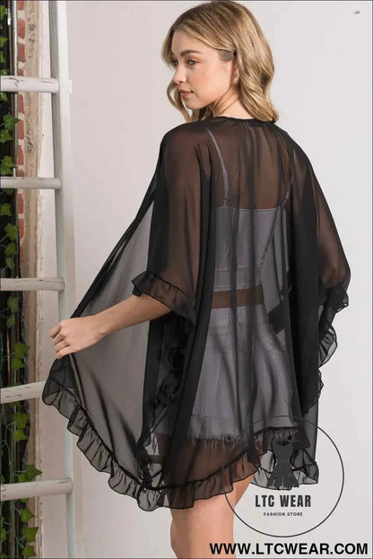 Lightweight Sheer Shawl Cardigan