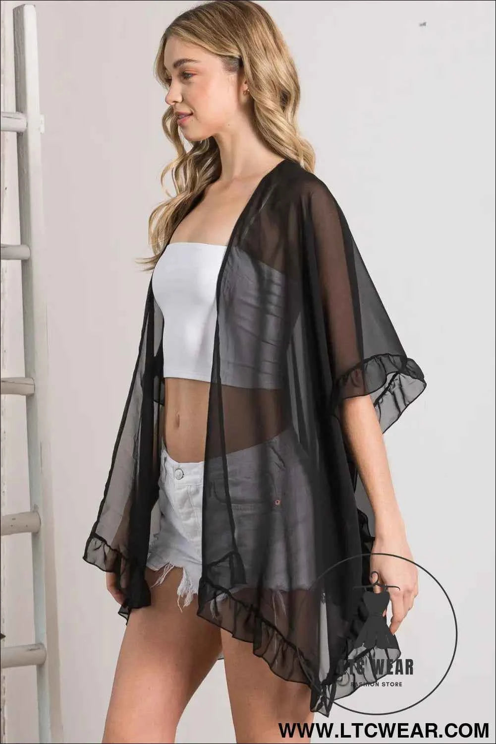 Lightweight Sheer Shawl Cardigan