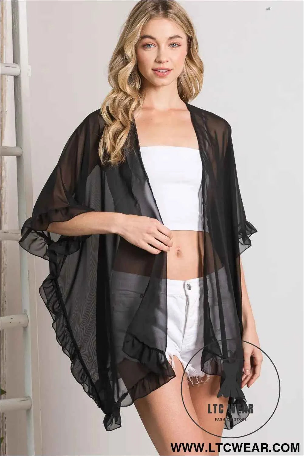 Lightweight Sheer Shawl Cardigan