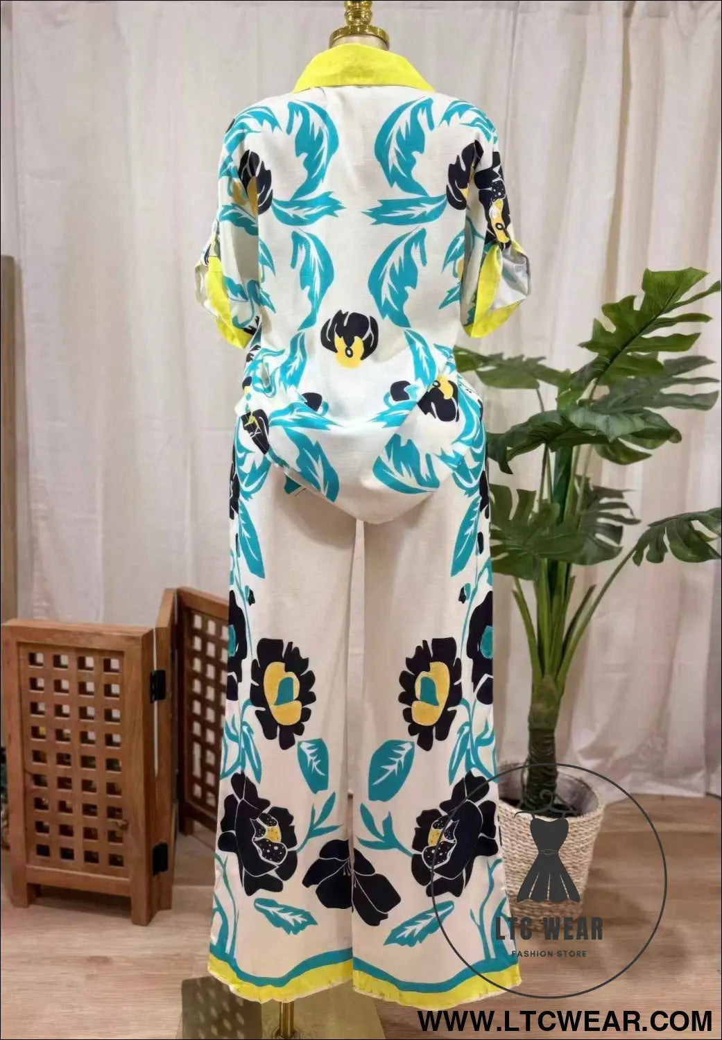 Lime Bloom Two-piece Set