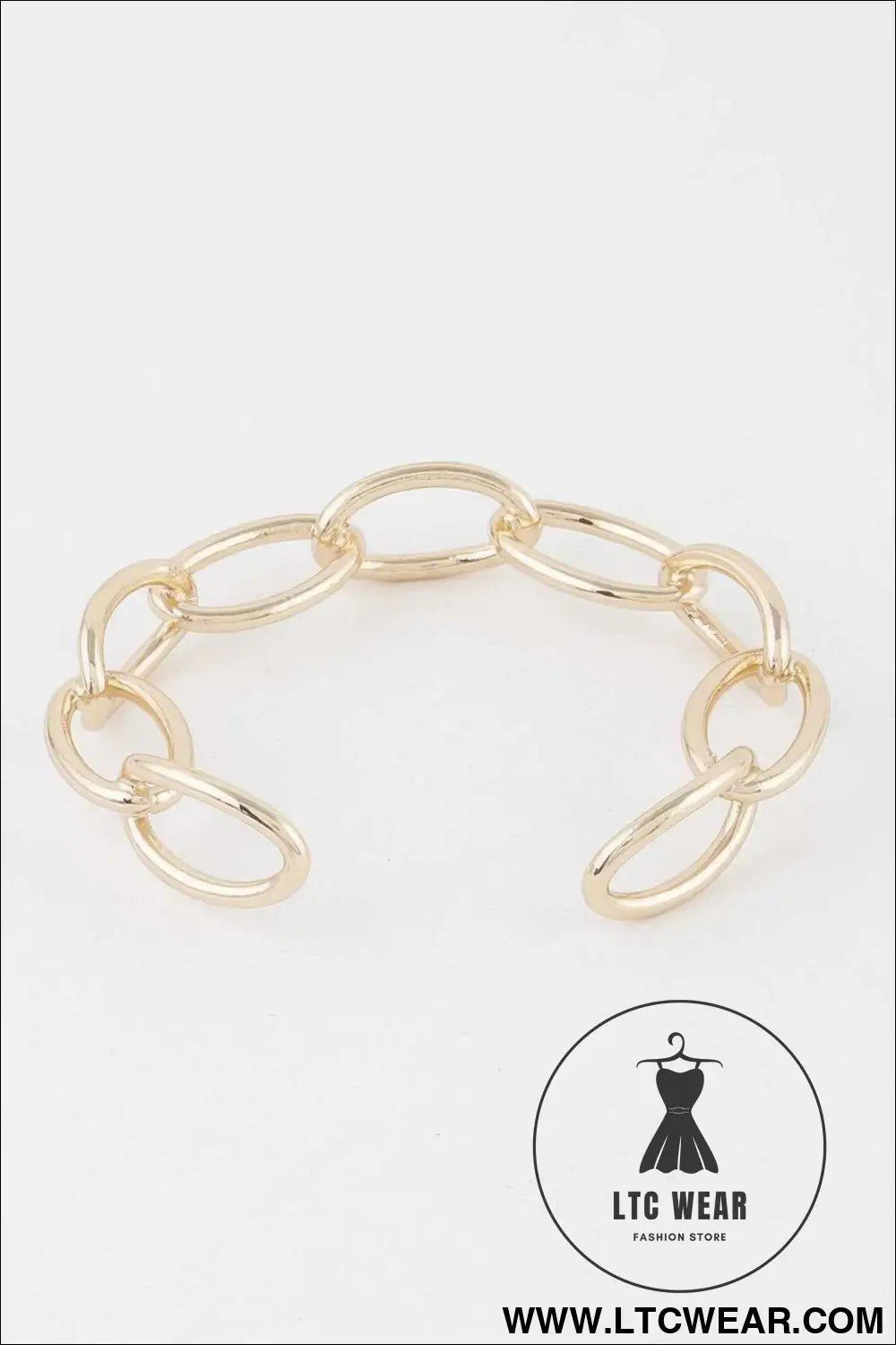 Link Chain Cuff Bracelet