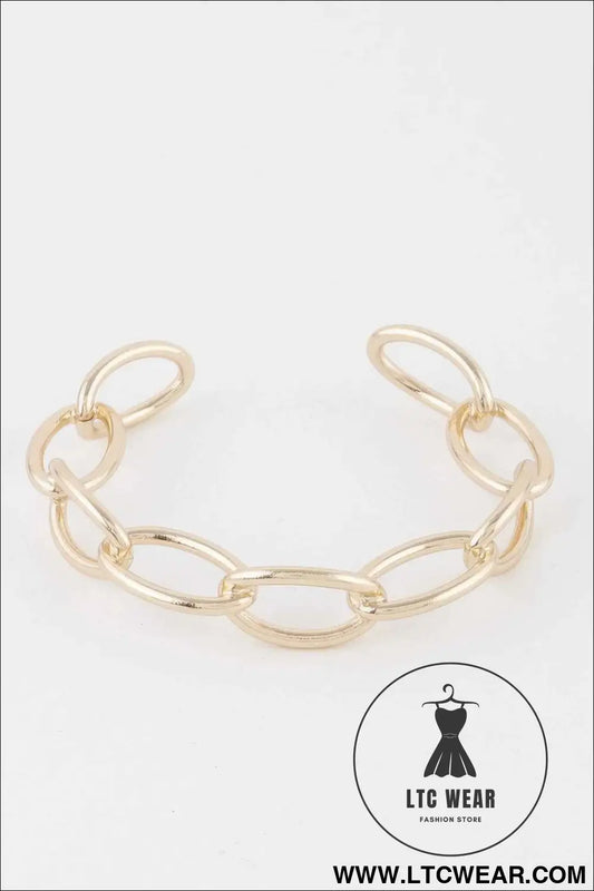 Link Chain Cuff Bracelet