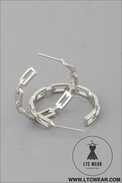Link Chain Hoop Earrings