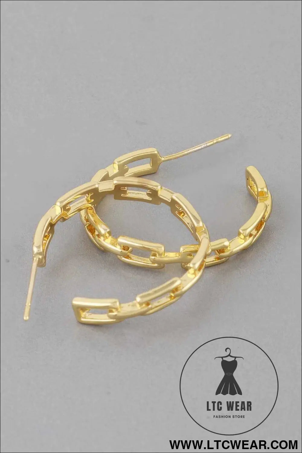 Link Chain Hoop Earrings