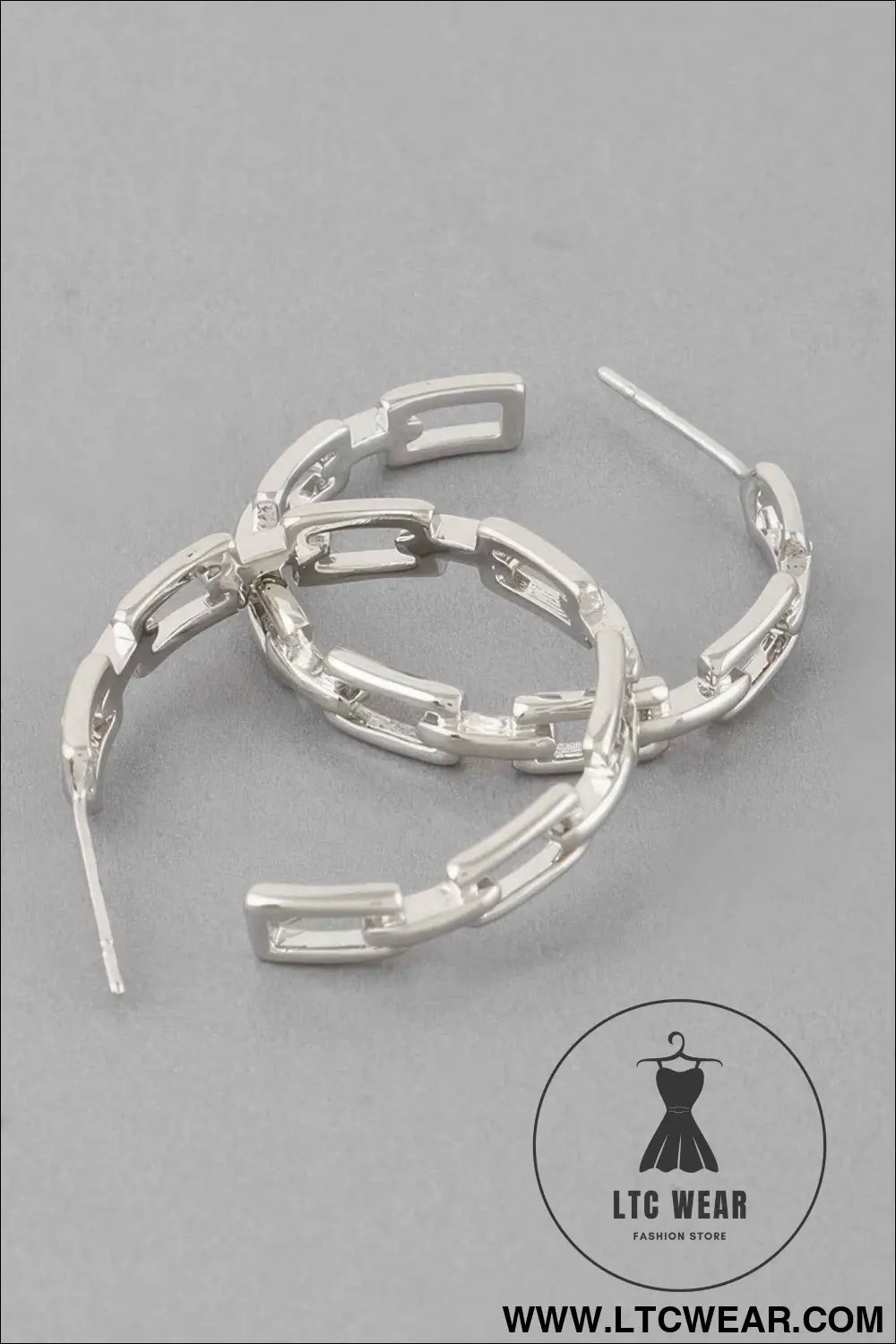 Link Chain Hoop Earrings
