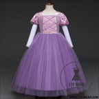 Long haired princess dress christmas girl sophia children’s dress performance dress
