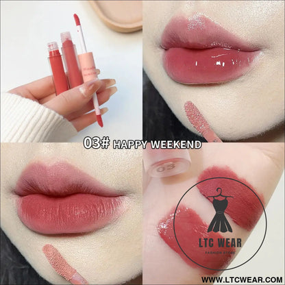 Long-Lasting Double End Lip Gloss: Gloss & Matte Finish - L.T.C Wear Online Fashion Store