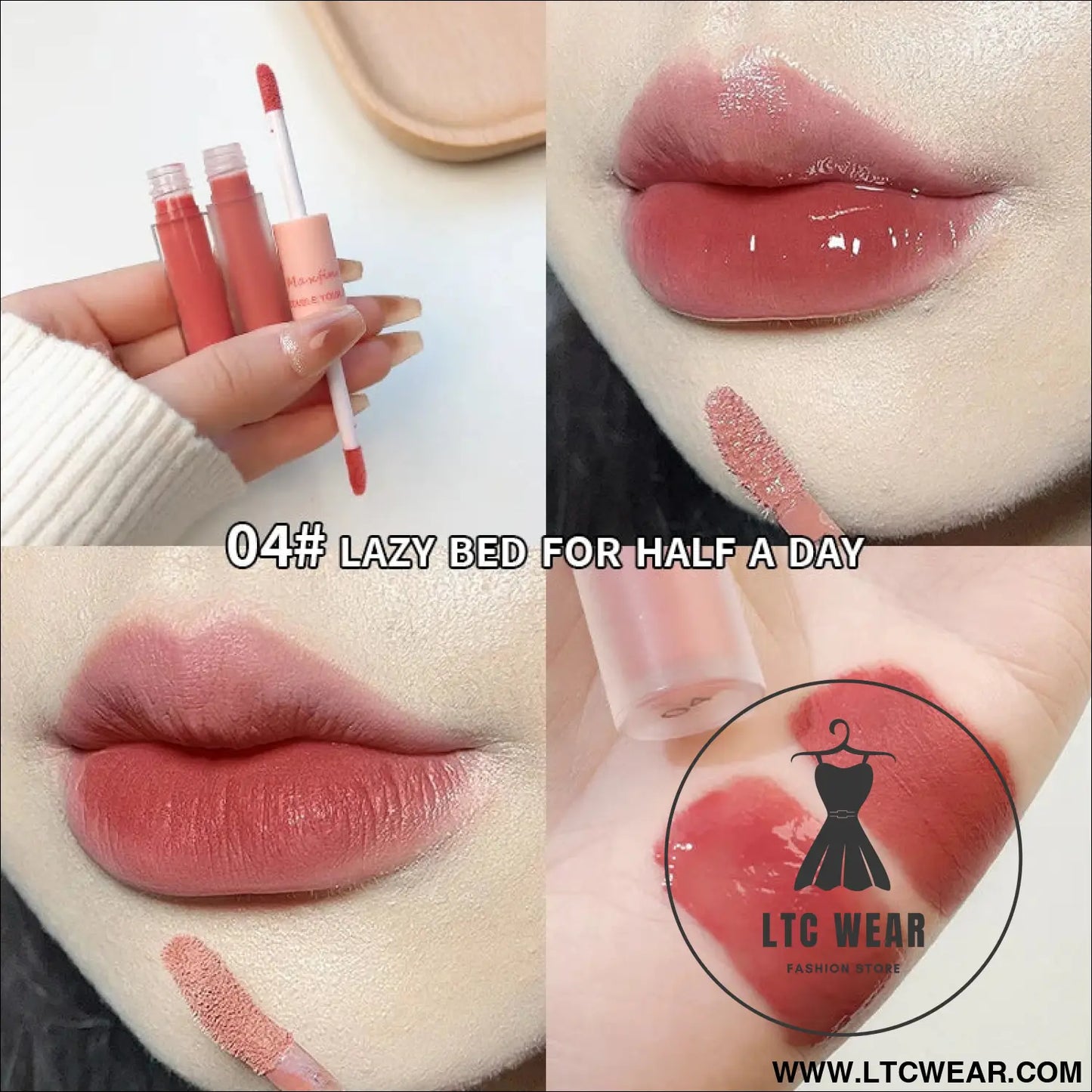 Long-Lasting Double End Lip Gloss: Gloss & Matte Finish - L.T.C Wear Online Fashion Store