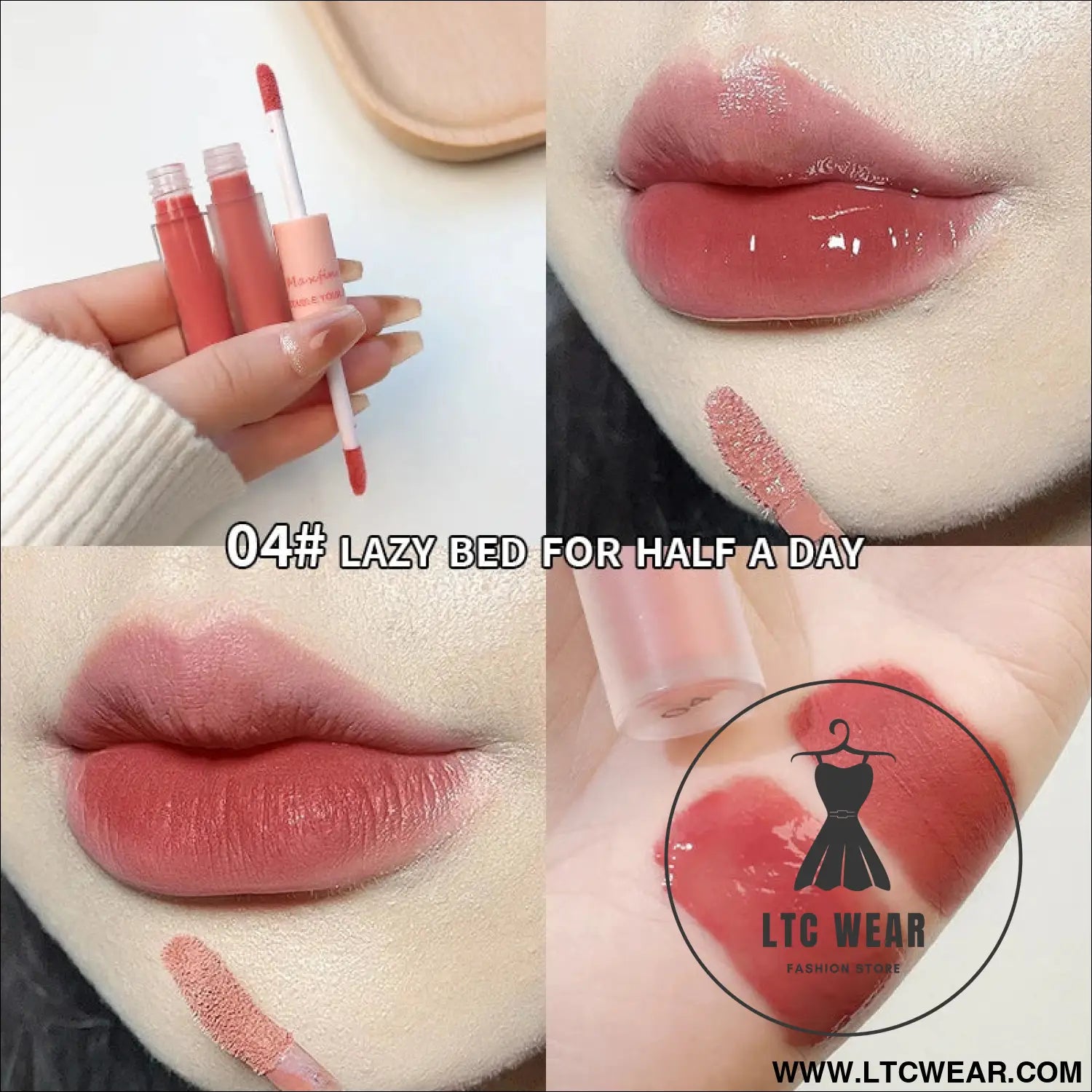 Long-Lasting Double End Lip Gloss: Gloss & Matte Finish - L.T.C Wear Online Fashion Store