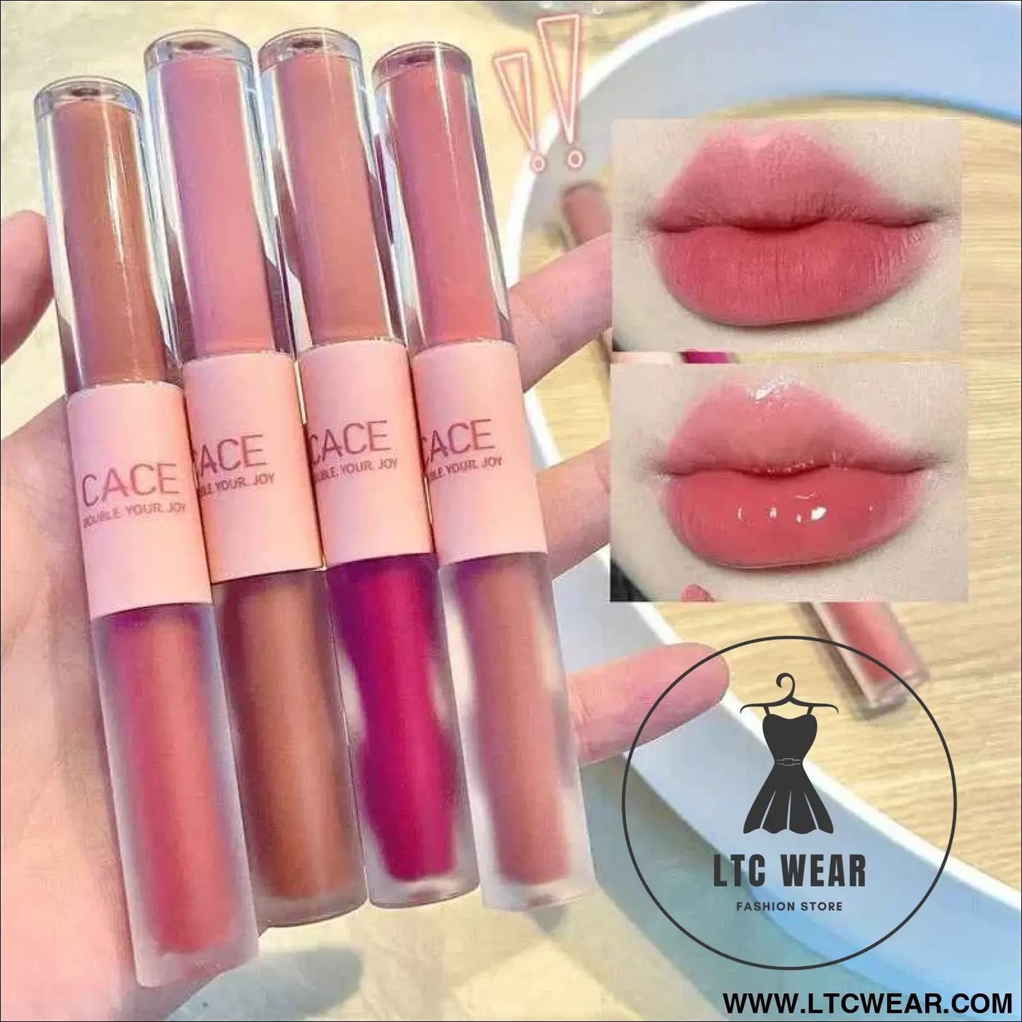 Long-Lasting Double End Lip Gloss: Gloss & Matte Finish
