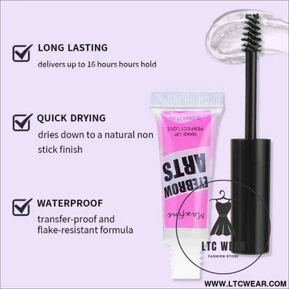 Long-Lasting Waterproof Eyebrow Gel for Flawless Brows