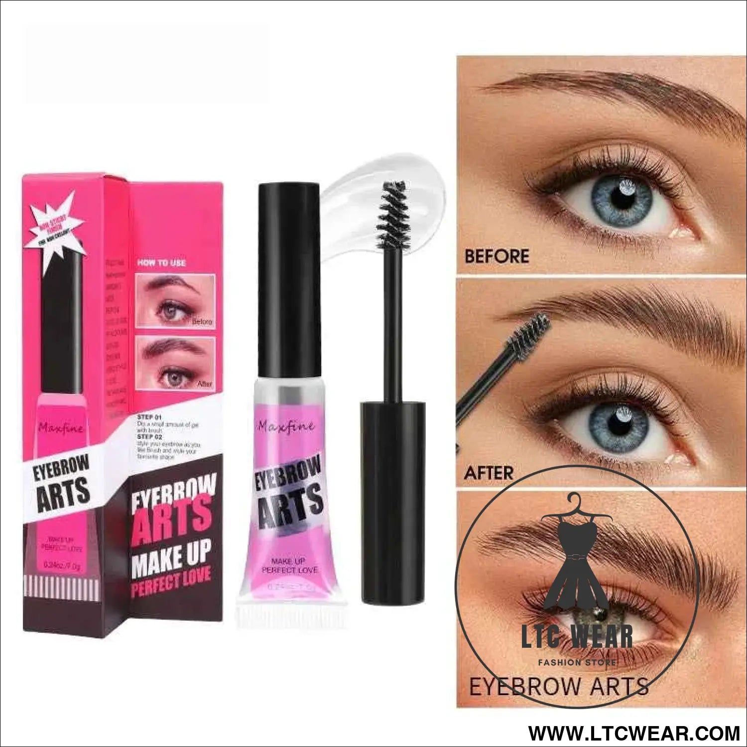 Long-Lasting Waterproof Eyebrow Gel for Flawless Brows