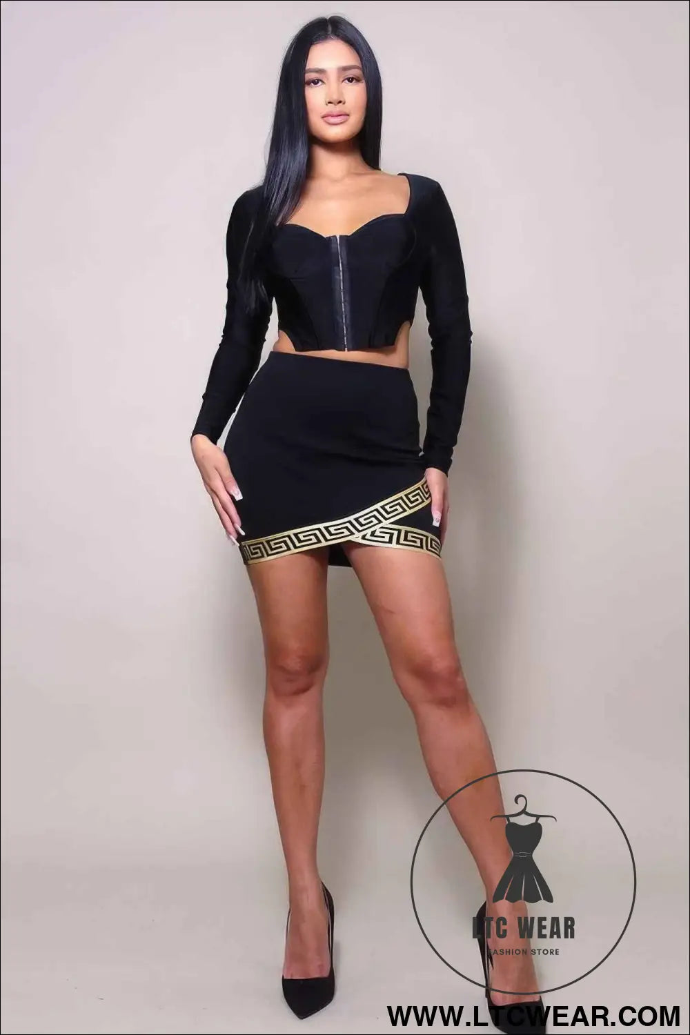 Long Sleeve Corset Top