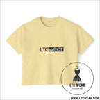 Ltc wear boxy tee - cropped women’s t-shirt - butter / s - t-shirt