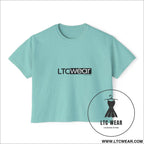 Ltc wear boxy tee - cropped women’s t-shirt - chalky mint / s - t-shirt