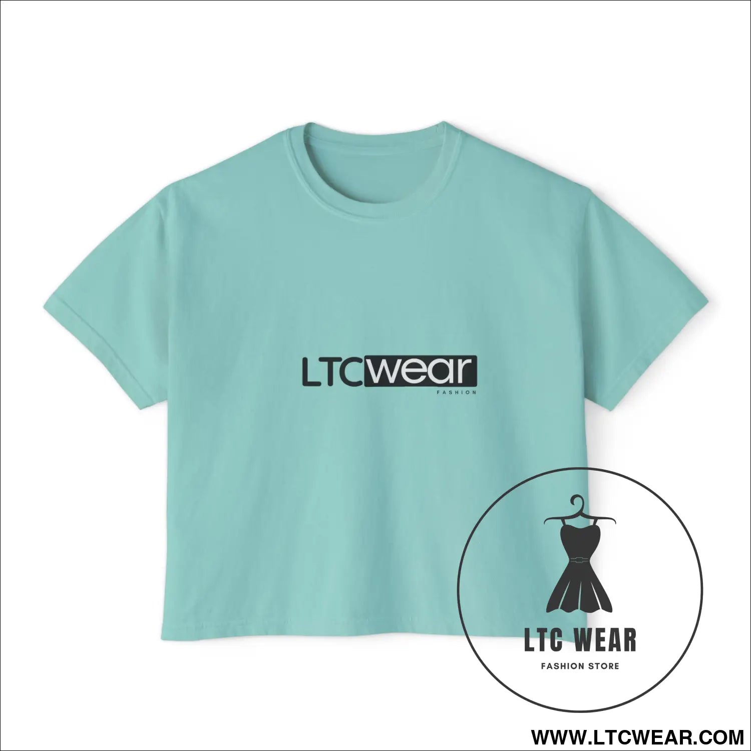 Ltc wear boxy tee - cropped women’s t-shirt - chalky mint / s - t-shirt