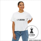 Ltc wear boxy tee - cropped women’s t-shirt - white / s - t-shirt