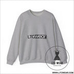Ltc wear embroidered crewneck sweatshirt soft ethical everyday pullover - sport grey / s - sweatshirt
