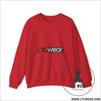 Ltc wear embroidered crewneck sweatshirt soft ethical everyday pullover - red / s - sweatshirt