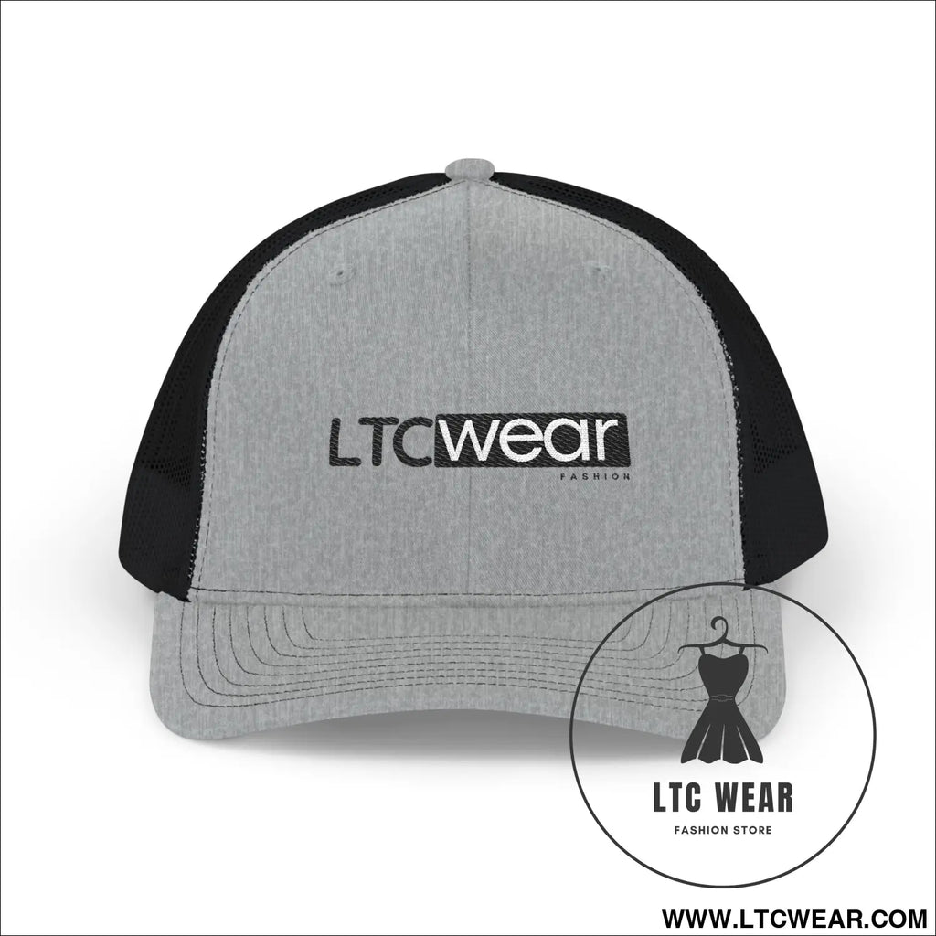 Ltc wear snapback trucker cap breathable mesh hat for casual & outdoor wear - one size / heather grey / black - hats
