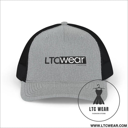 Ltc wear snapback trucker cap breathable mesh hat for casual & outdoor wear - one size / heather grey / black - hats
