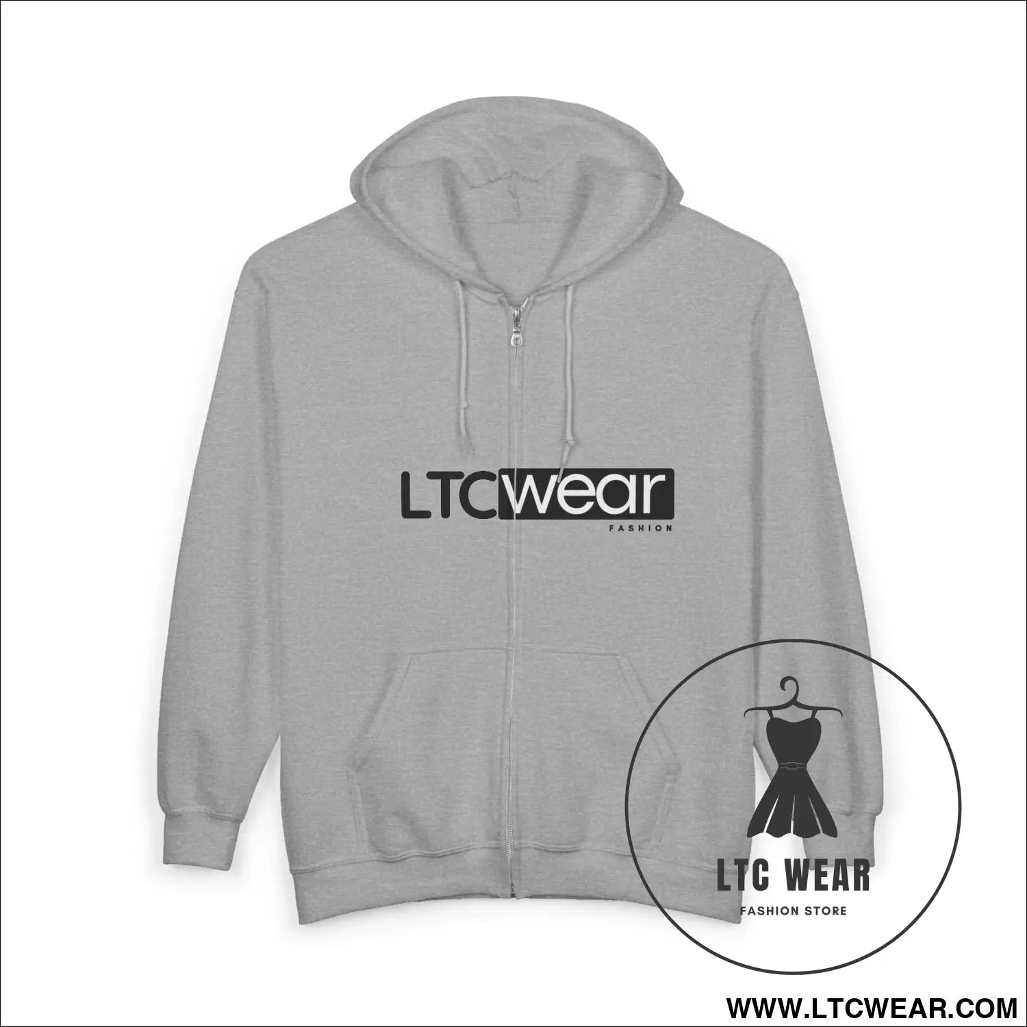 Ltc wear zip hoodie streetwear full-zip sweatshirt - hoodie
