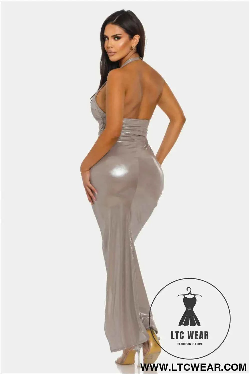 Lustrous Knot Midi Dress