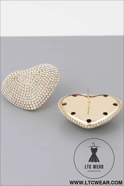 Luxury Double Heart Stud Earrings