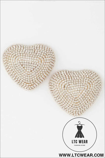 Luxury Double Heart Stud Earrings