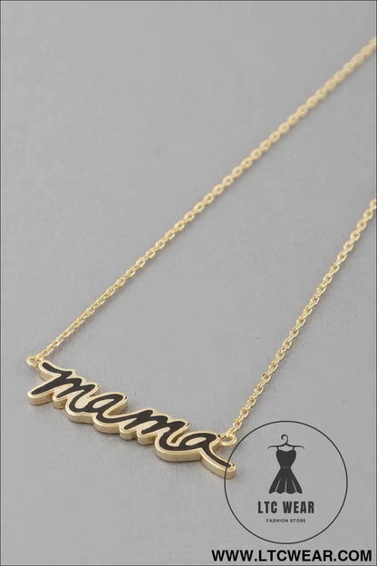 Mama Lined Necklace