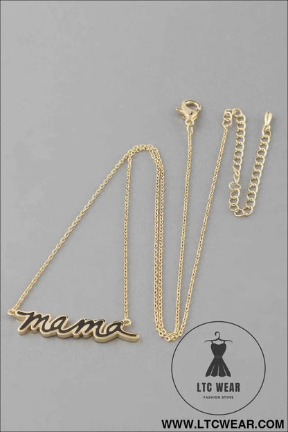 Mama Lined Necklace