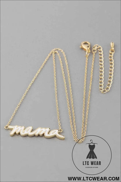 Mama Lined Necklace